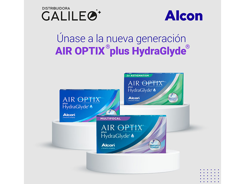 Distribuidora Galileo: Abastezca su óptica con productos de la Familia AIR OPTIX® plus HydraGlyde®