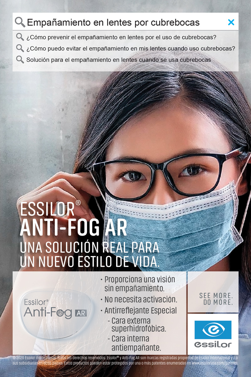 Soportar Espesar Molde Anti-Fog AR y Shore Fog Free, las nuevas tecnologías de Essilor - Vision y  Óptica