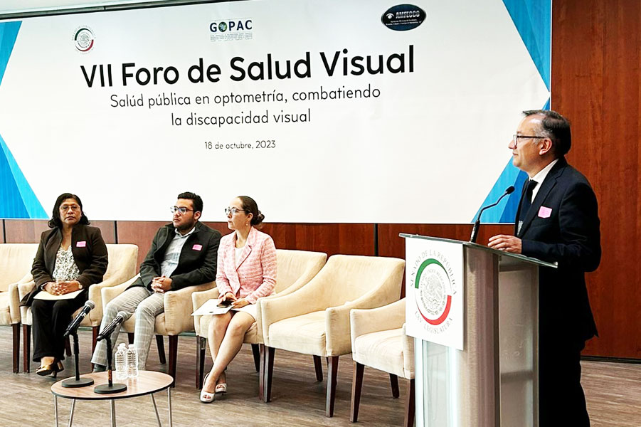 Con el tema, "Salud Pública en Optometría, combatiendo la Discapacidad Visual", el 18 de octubre se llevó a cabo en la sede del Senado en Mexico, el VII Foro de Salud Visual.