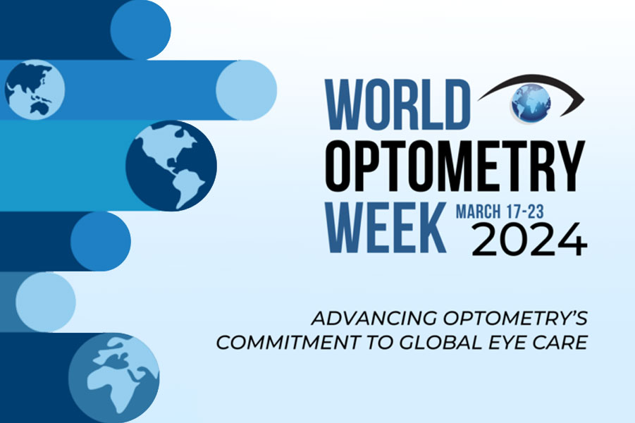 El Consejo Mundial de Optometría (OMA) celebrará la Semana Mundial de la Optometría del 17 al 23 de marzo de 2024 y específicamente el Día Mundial de la Optometría, el 23 de marzo, con el tema “Avanzando en el compromiso de la optometría con el cuidado ocular global”.