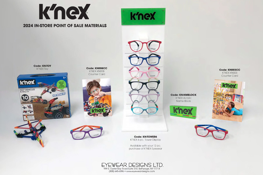 La inspiración para la colección de gafas K'NEX fue crear una marca de gafas para niños que fueran flexibles y seguras: gafas en las que los padres pudieran confiar para ayudar a proteger a sus hijos.