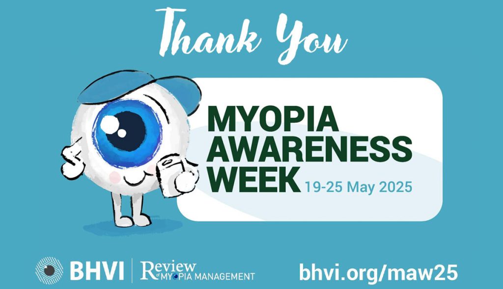 BHVI y nuestra revista hermana Review of Myopia Management, agradecen el apoyo durante la Semana de Concienciación de Miopía 2025.