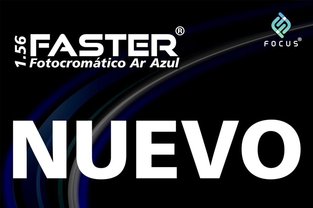 Focus presenta el nuevo lente FASTER 1.56 Fotocromático AR Azul