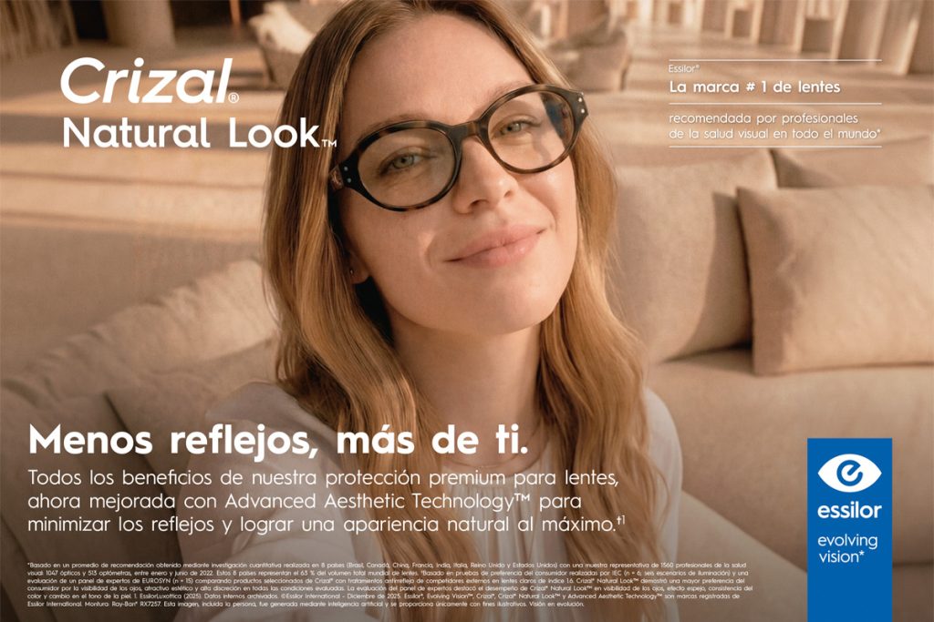 Crizal® Natural Look™ lleva la protección premium de Crizal a una nueva dimensión estética
