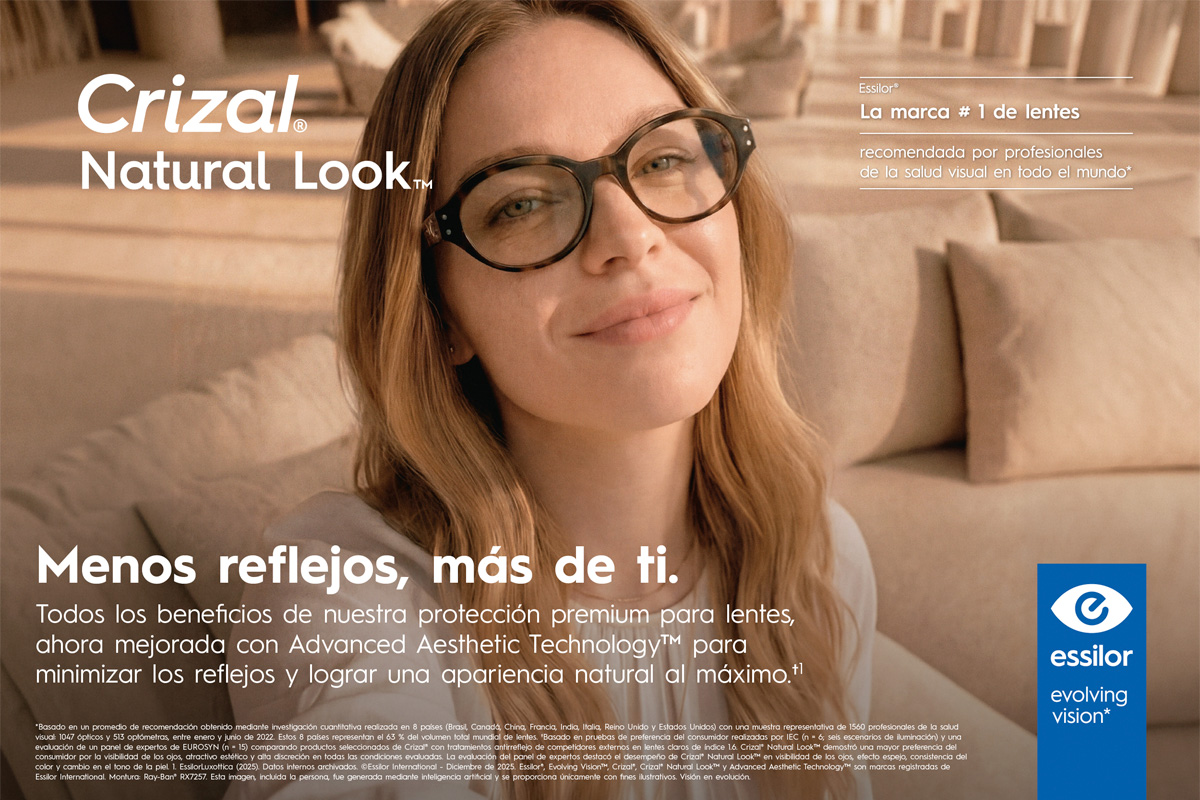 Crizal® Natural Look™ lleva la protección premium de Crizal a una nueva dimensión estética